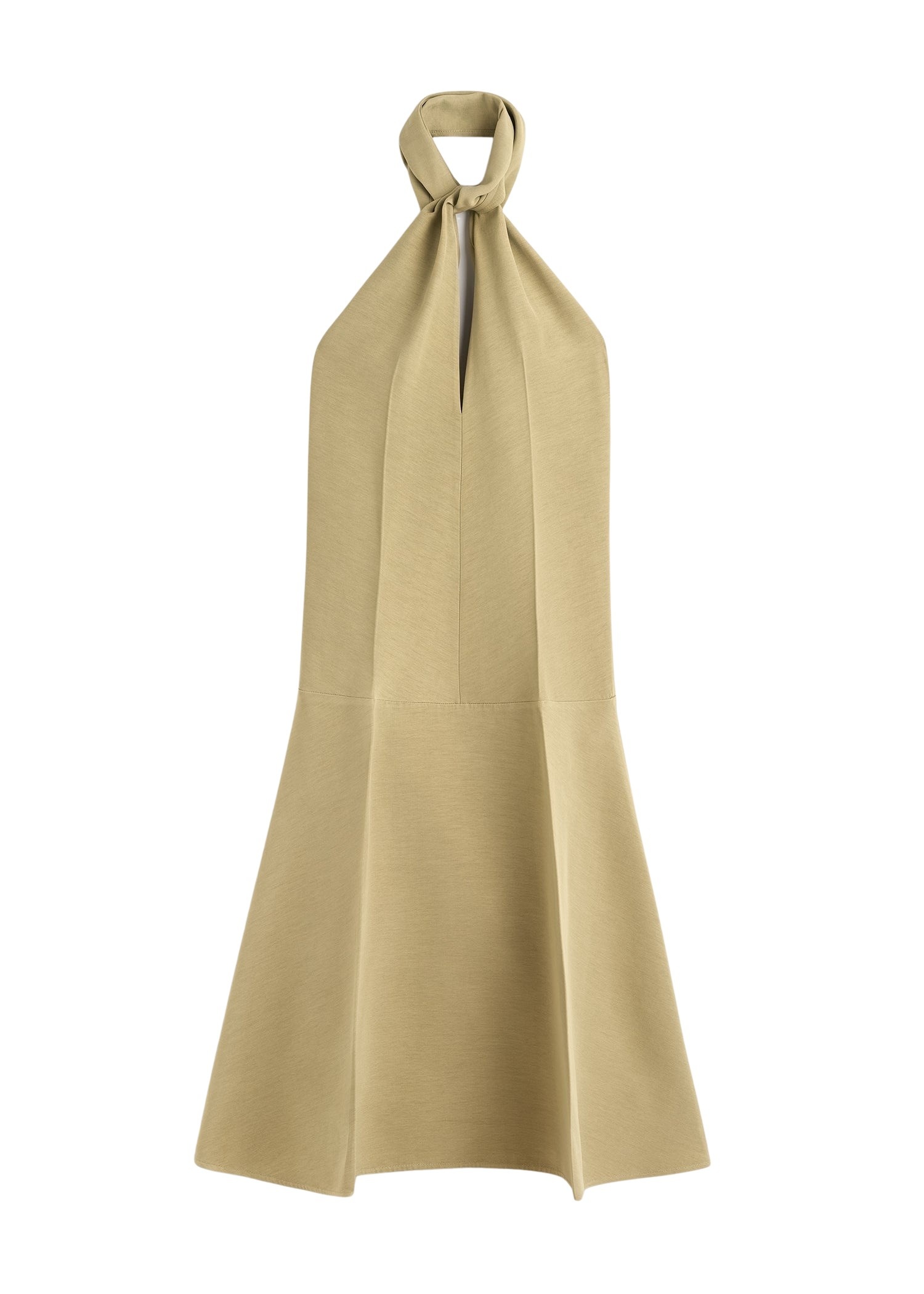 Totême Twist halter dress in Cumin - Dresses - Scandinavian Minimalist Luxury at Coveti