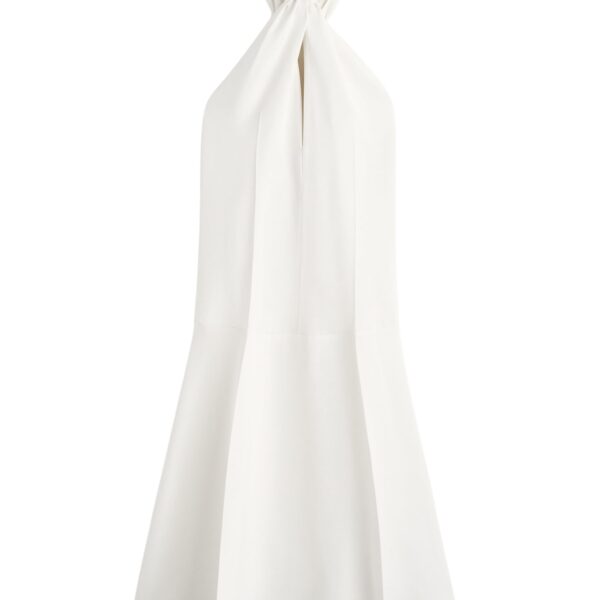 Totême Twist halter dress in Ecru - Dresses - Scandinavian Minimalist Luxury at Coveti