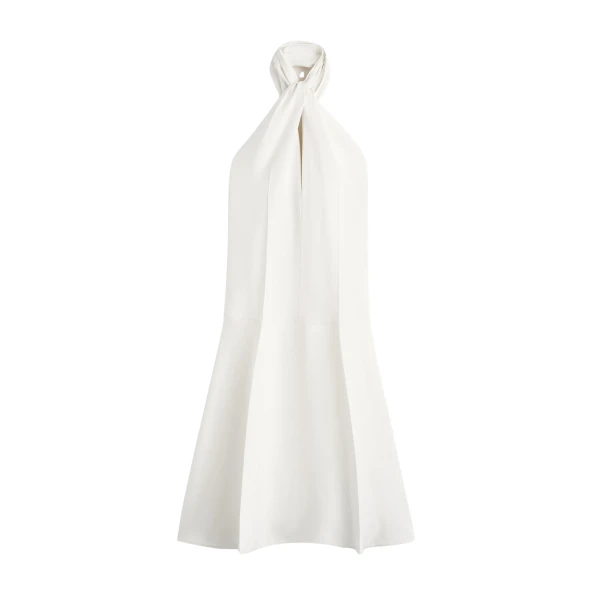 Toteme Twist halter dress in Ecru
