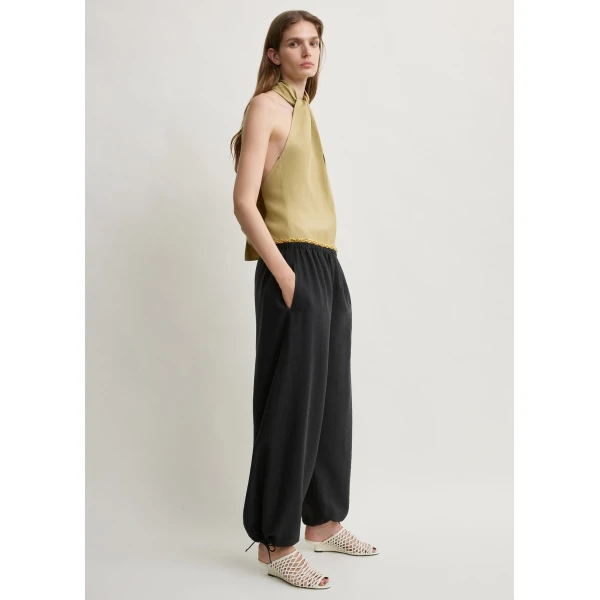 Totême Twist halter top in Cumin - Tops - Scandinavian Minimalist Luxury at Coveti