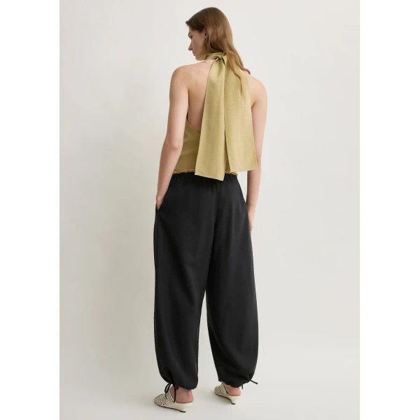 Totême Twist halter top in Cumin - Tops - Scandinavian Minimalist Luxury at Coveti