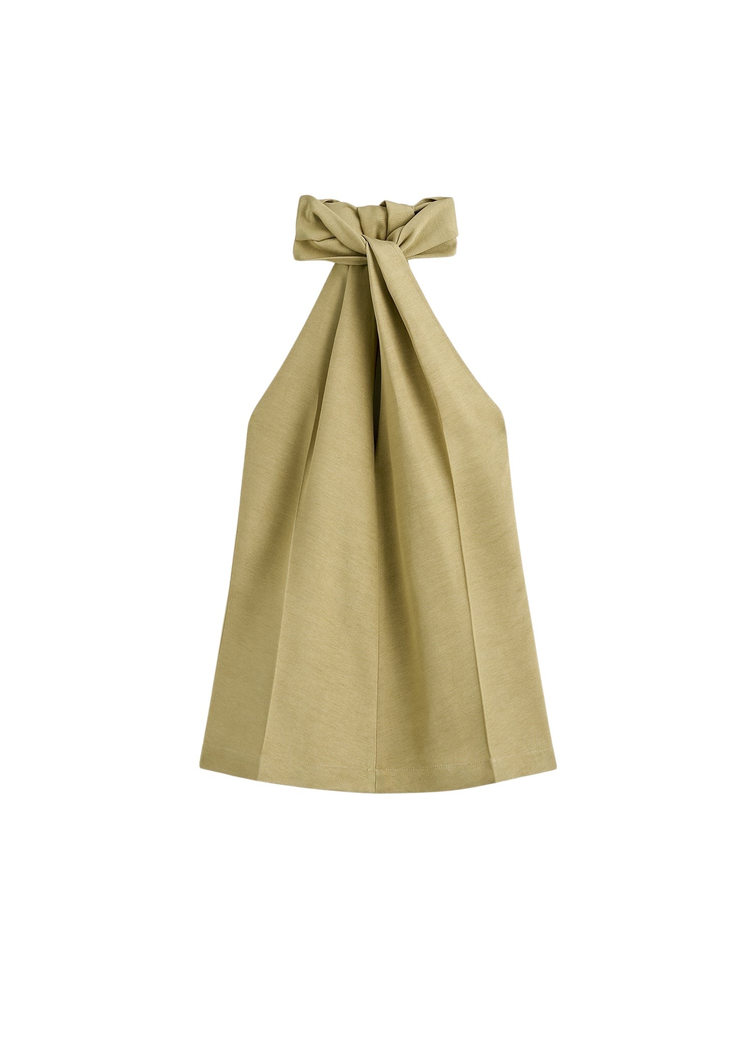 Totême Twist halter top in Cumin - Tops - Scandinavian Minimalist Luxury at Coveti