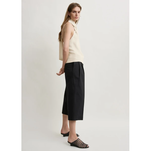 Totême Twist halter top in Ecru - Tops - Scandinavian Minimalist Luxury at Coveti
