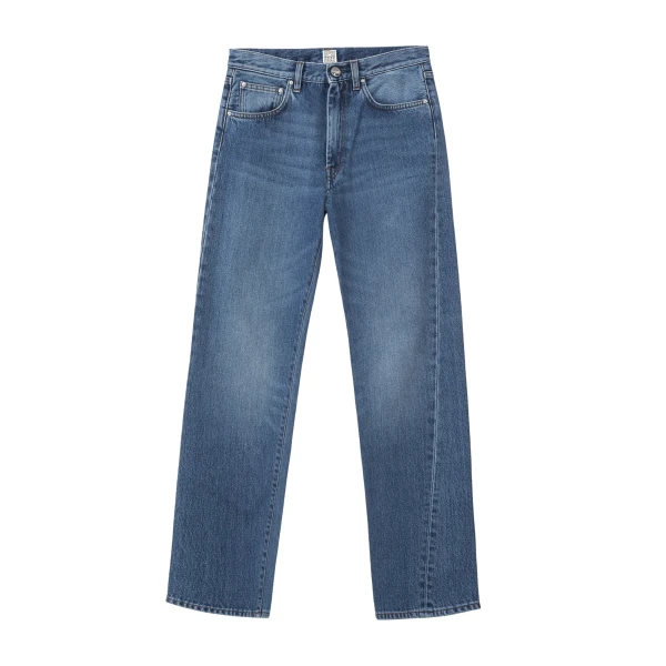 Toteme Twisted seam denim in Washed blue