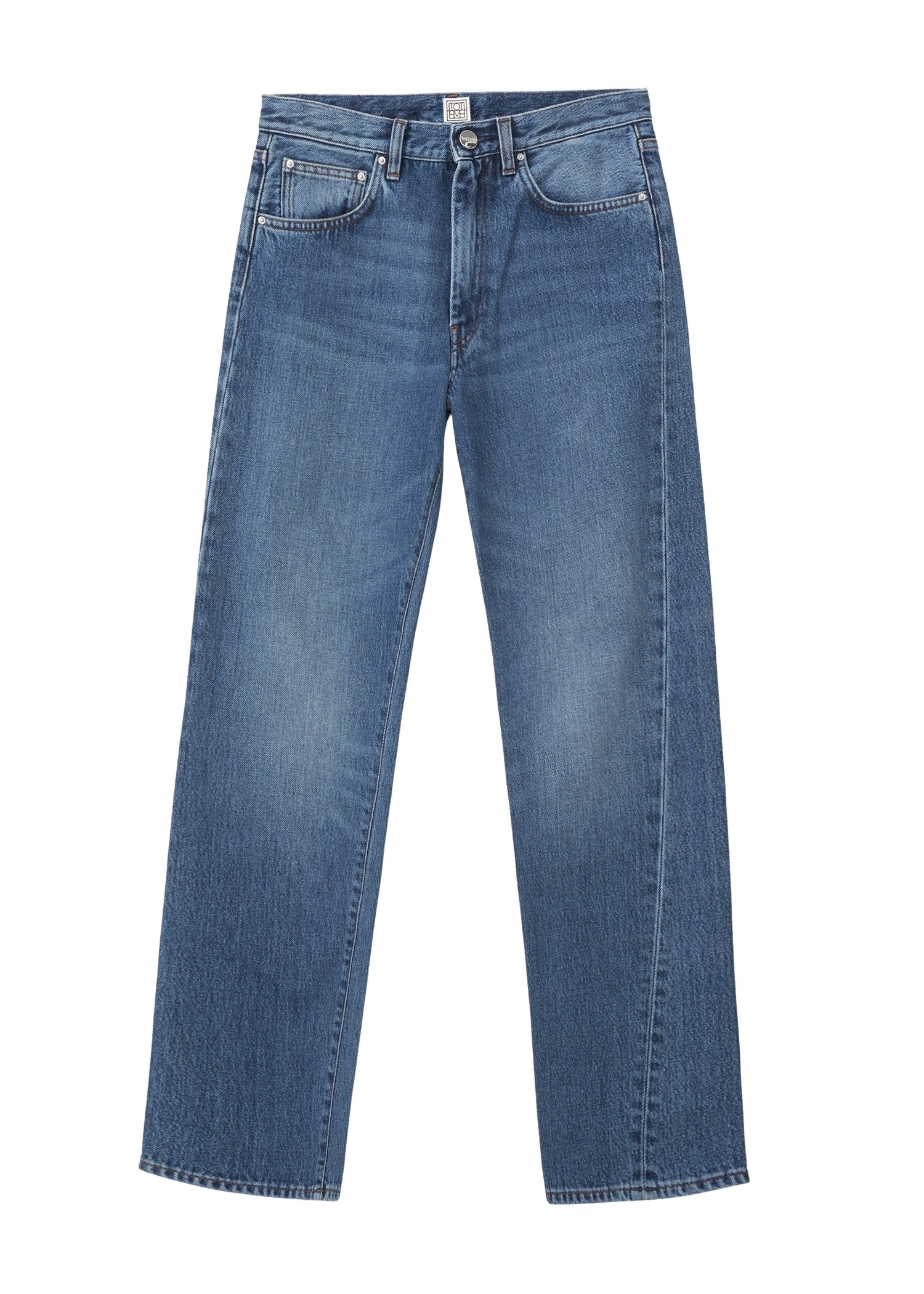 Totême Twisted seam denim in Washed blue - Pants - Scandinavian Minimalist Luxury at Coveti