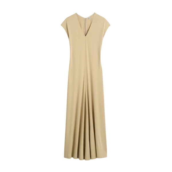 Toteme V-neck jersey dress in Chai