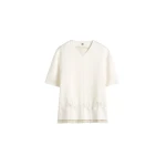 Totême V-neck satin pullover in White - Tops - Scandinavian Minimalist Luxury at Coveti