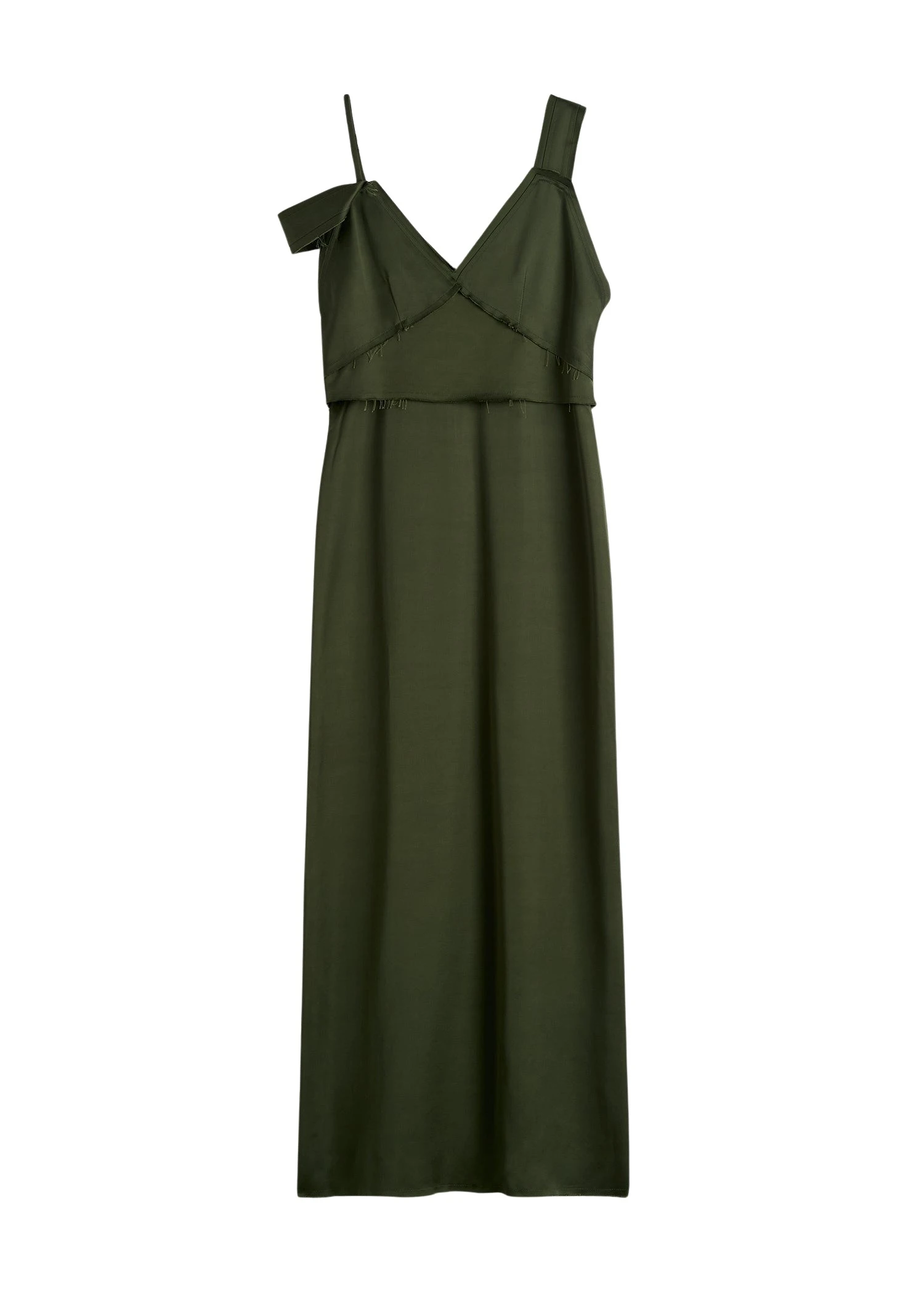 Toteme-V-neck-slip-dress-in-Bottle-green31212_nobg Totême V-neck slip dress in Bottle green - Dresses - Scandinavian Minimalist Luxury at Coveti