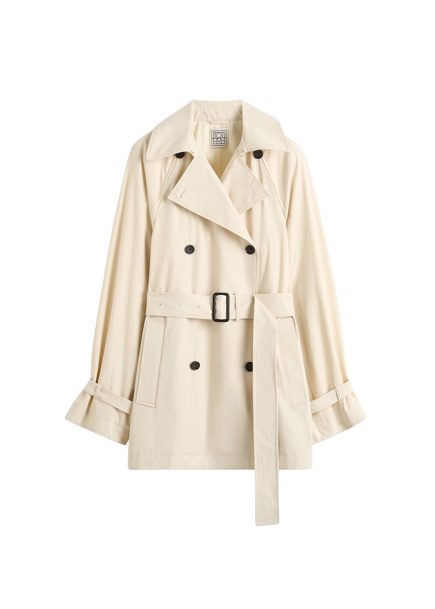 Totême Washed cotton trench in Stone - Coats - Scandinavian Minimalist Luxury at Coveti