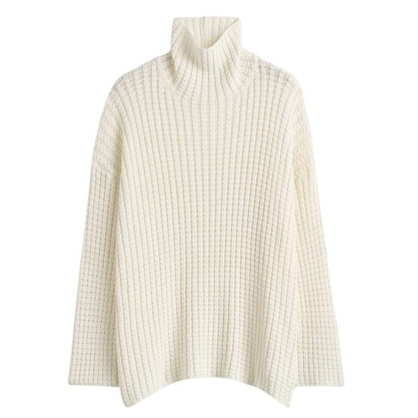 Totême Whipstitch knit in Milk - Knitwear - Scandinavian Minimalist Luxury at Coveti