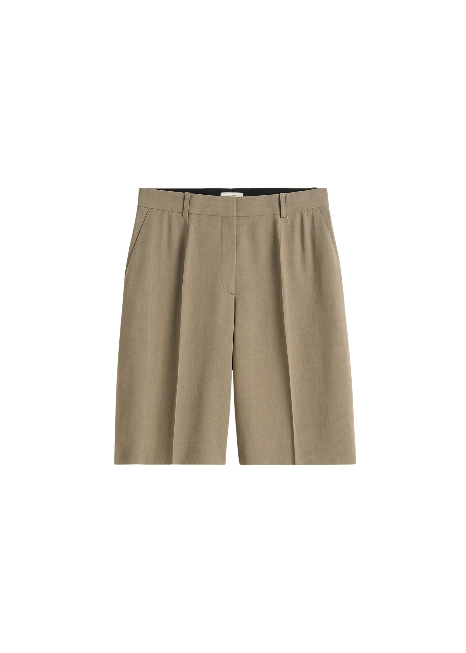 Totême Wide fluid shorts in Taupe - Shorts - Scandinavian Minimalist Luxury at Coveti