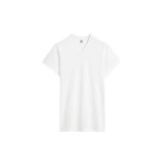 Totême Wide-ribbed v-neck tee in Optic white - Tops - Scandinavian Minimalist Luxury at Coveti