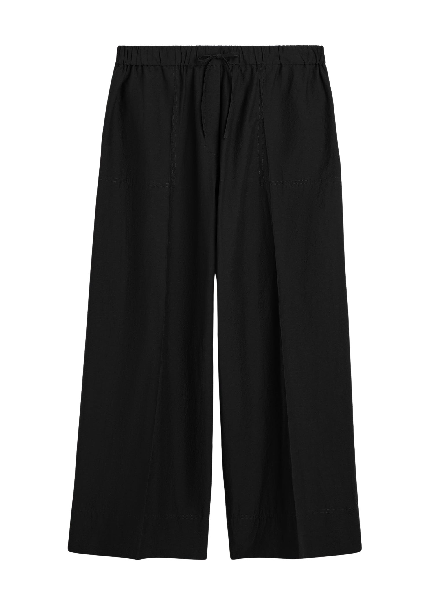 Totême Wide summer trousers in Black - Pants - Scandinavian Minimalist Luxury at Coveti