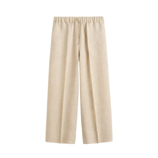 Toteme Wide summer trousers in Natural