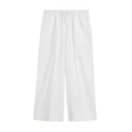 Totême Wide summer trousers in White - Pants - Scandinavian Minimalist Luxury at Coveti