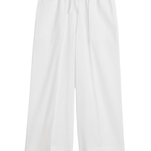 Totême Wide summer trousers in White - Pants - Scandinavian Minimalist Luxury at Coveti