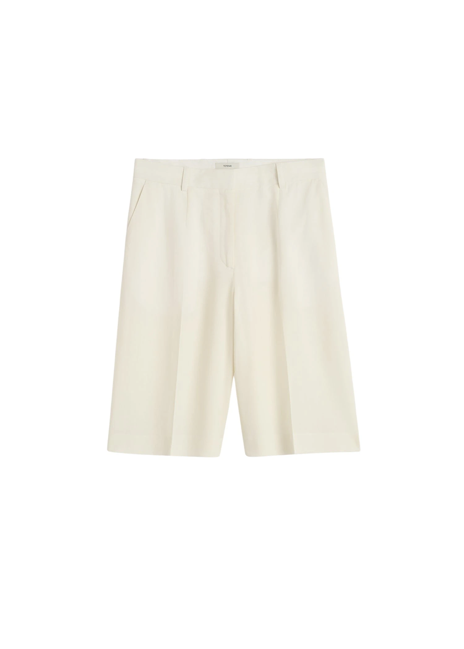 Toteme-Wide-tailored-shorts-in-Ecru23736_nobg Totême Wide tailored shorts in Ecru - Shorts - Scandinavian Minimalist Luxury at Coveti