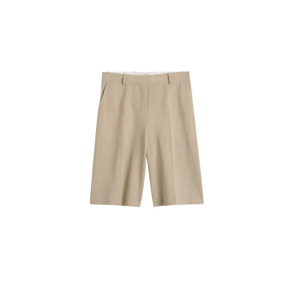 Toteme Wide tailored shorts in Overcast beige