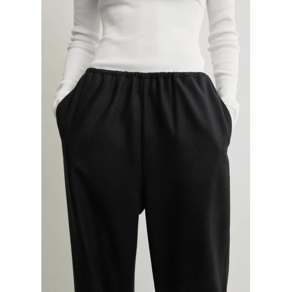 Totême Winter pj bottoms in Black - Pants - Scandinavian Minimalist Luxury at Coveti