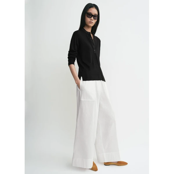 Totême Wool silk knit in Black - Knitwear - Scandinavian Minimalist Luxury at Coveti