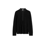 Totême Wool silk knit in Black - Knitwear - Scandinavian Minimalist Luxury at Coveti