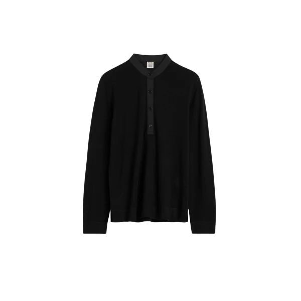 Toteme Wool silk knit in Black
