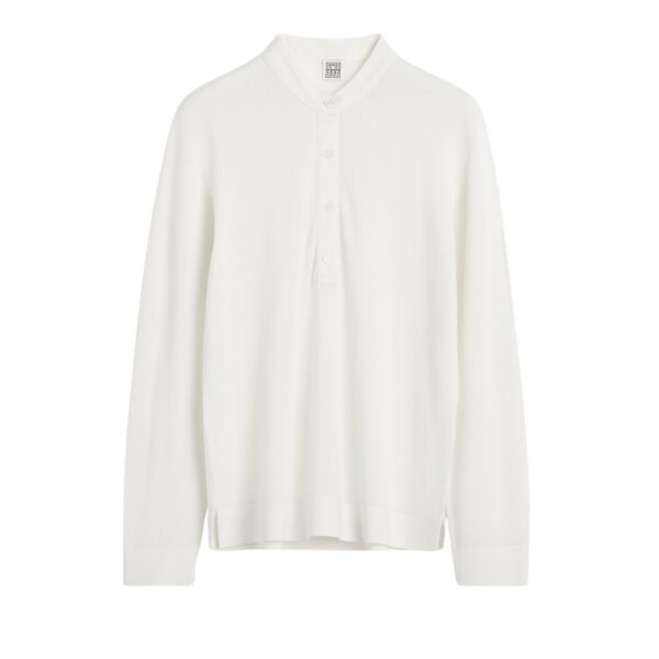 Totême Wool silk knit in Off-white - Knitwear - Scandinavian Minimalist Luxury at Coveti