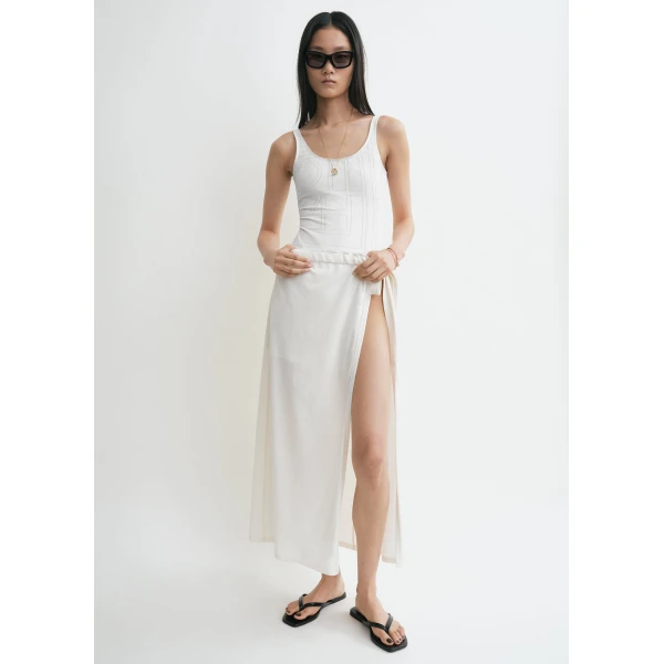 Totême Wrap skirt in Off-white - Skirts - Scandinavian Minimalist Luxury at Coveti