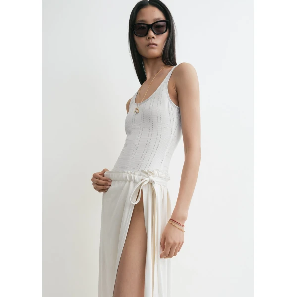 Totême Wrap skirt in Off-white - Skirts - Scandinavian Minimalist Luxury at Coveti