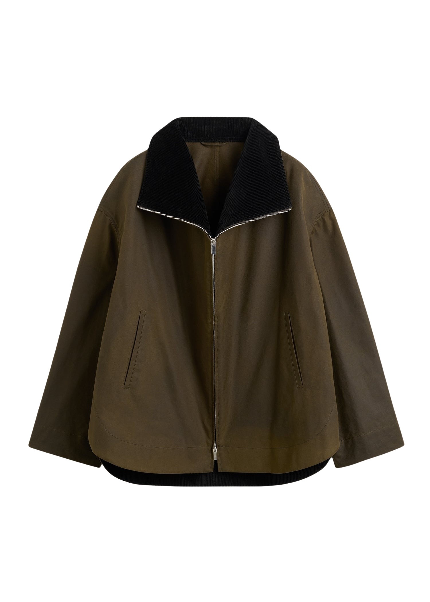 Totême Zipped country jacket in Bark - Jackets - Scandinavian Minimalist Luxury at Coveti
