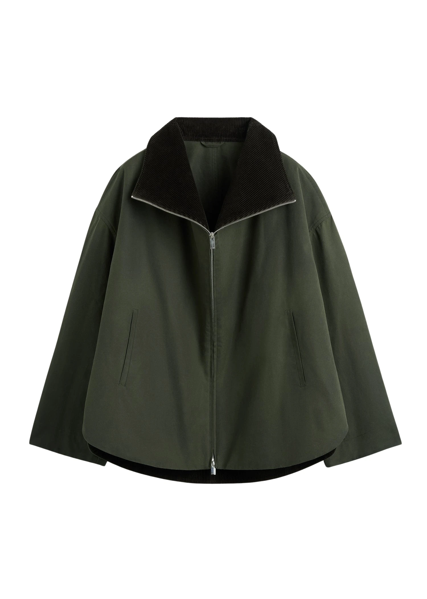 Toteme-Zipped-country-jacket-in-Forest64407_nobg Totême Zipped country jacket in Forest - Jackets - Scandinavian Minimalist Luxury at Coveti