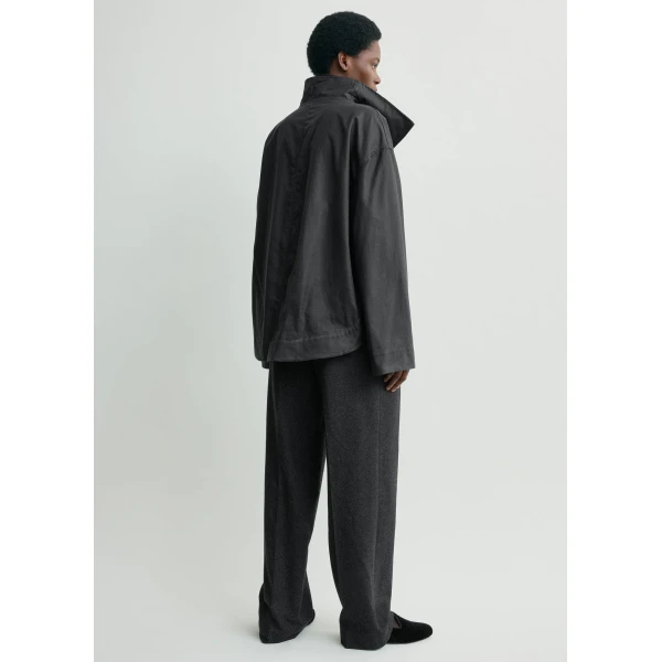 Totême Zipped country jacket in Washed black - Jackets - Scandinavian Minimalist Luxury at Coveti