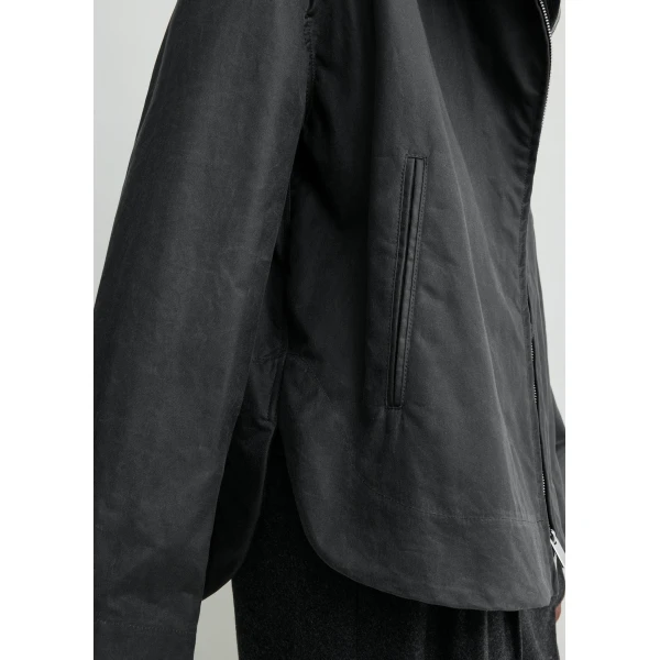 Totême Zipped country jacket in Washed black - Jackets - Scandinavian Minimalist Luxury at Coveti