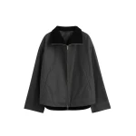 Totême Zipped country jacket in Washed black - Jackets - Scandinavian Minimalist Luxury at Coveti