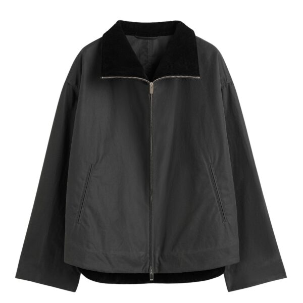 Zipped country jacket in Washed black