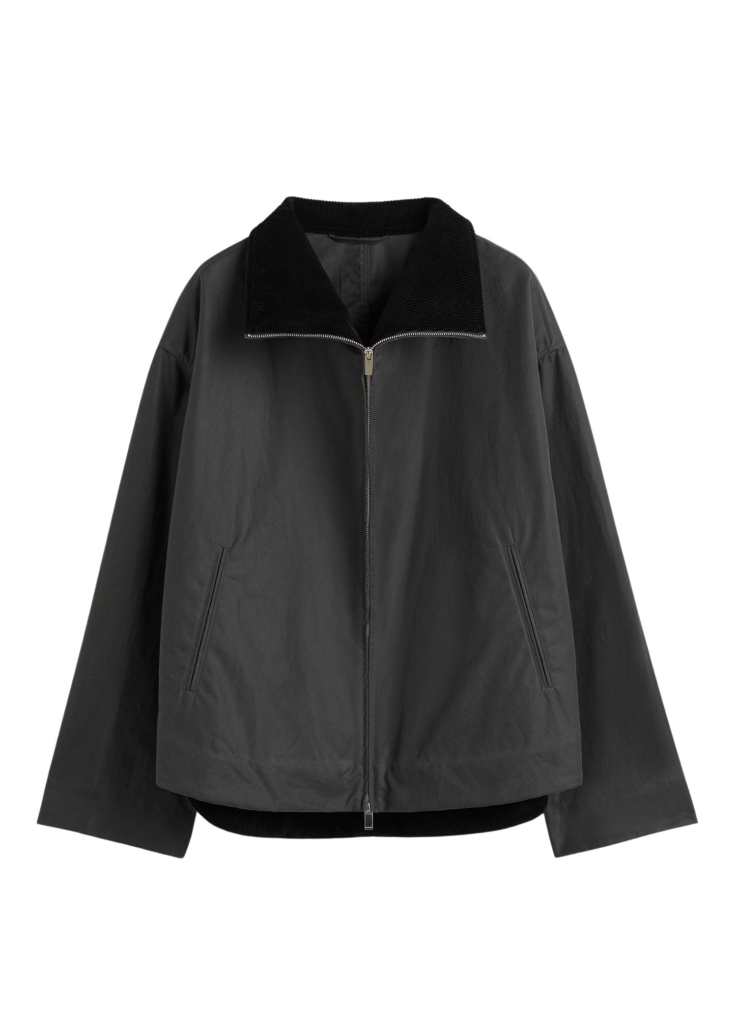 Totême Zipped country jacket in Washed black - Jackets - Scandinavian Minimalist Luxury at Coveti