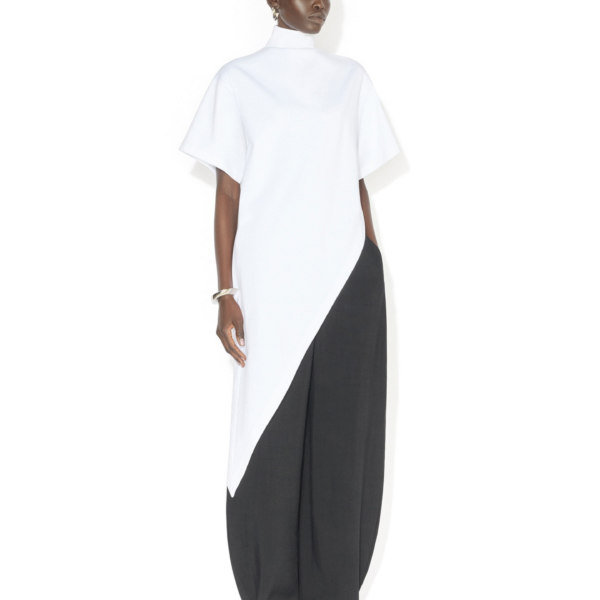 Alaïa Triangle Cotton Jersey T Shirt - ALAÏA Tops - Laser Cut Luxury - Shop at Coveti