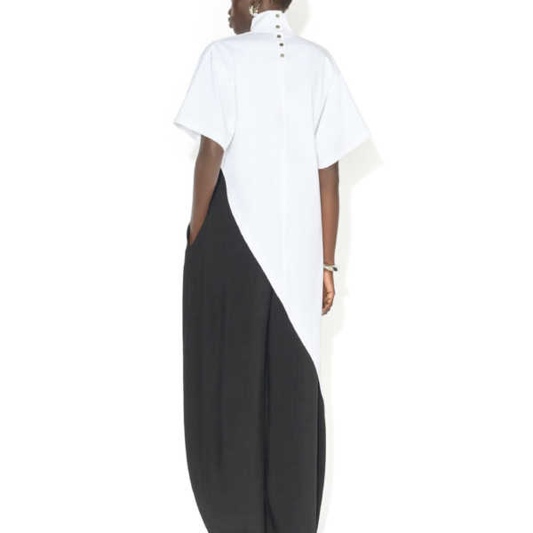 Alaïa Triangle Cotton Jersey T Shirt - ALAÏA Tops - Laser Cut Luxury - Shop at Coveti