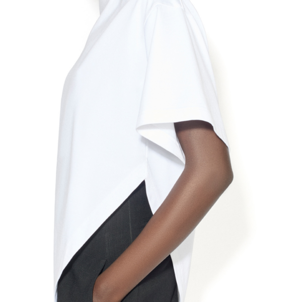 Alaïa Triangle Cotton Jersey T Shirt - ALAÏA Tops - Laser Cut Luxury - Shop at Coveti