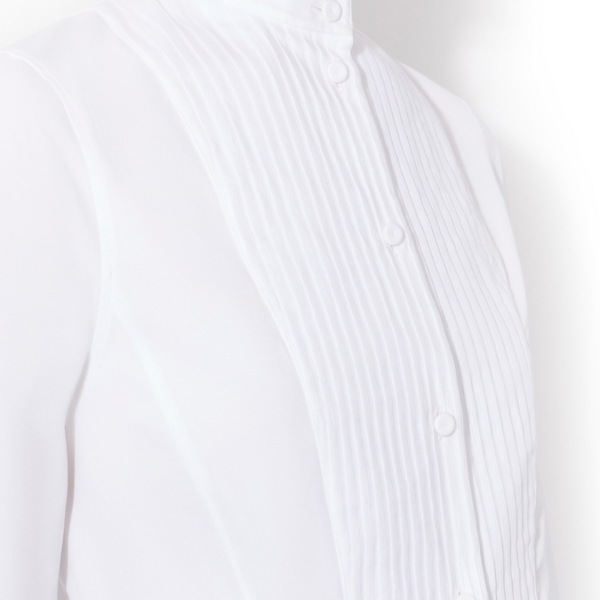 Alaïa Tuxedo Cotton Poplin Shirt - ALAÏA Tops - Laser Cut Luxury - Shop at Coveti