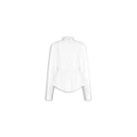 Alaïa Tuxedo Cotton Poplin Shirt - ALAÏA Tops - Laser Cut Luxury - Shop at Coveti