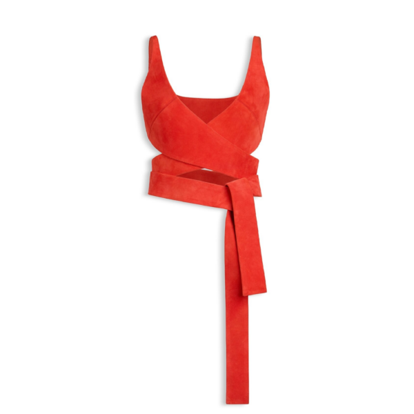 Velvet Goatskin Wrapped Top