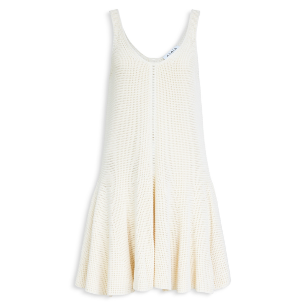 Alaïa Waffle Godets Dress - ALAÏA Dresses - Laser Cut Luxury - Shop at Coveti