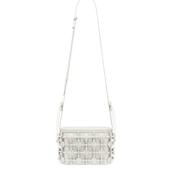 Polène Button Bow Box in Porcelain Button Bow Box in Porcelain - Clutch Bags - Parisian Luxury Leather Bag at Coveti