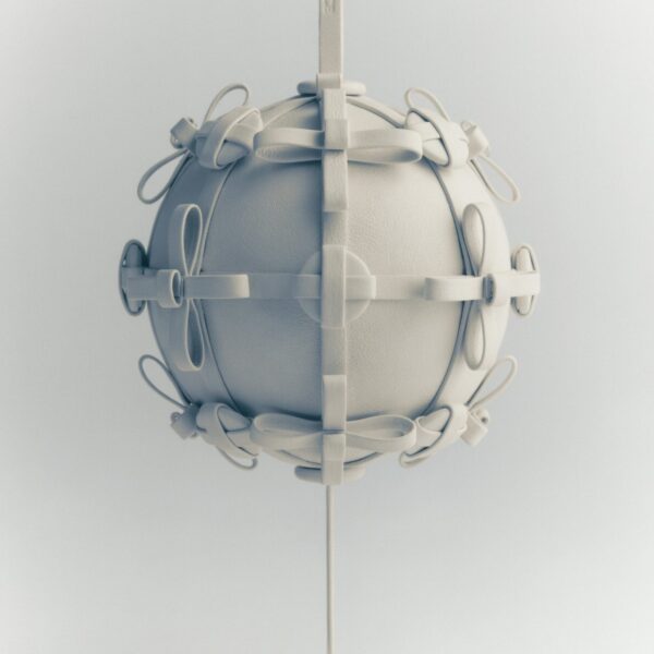 Polène Button Bow Sphere in Porcelain Button Bow Sphere in Porcelain - Clutch Bags - Parisian Luxury Leather Bag at Coveti