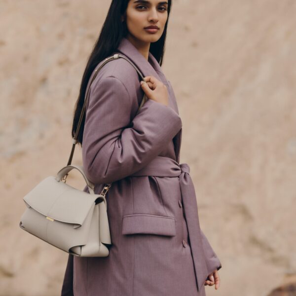 Polène Mokki in Chalk Mokki in Chalk - Shoulder & Crossbody Bags - Parisian Luxury Leather Bag at Coveti