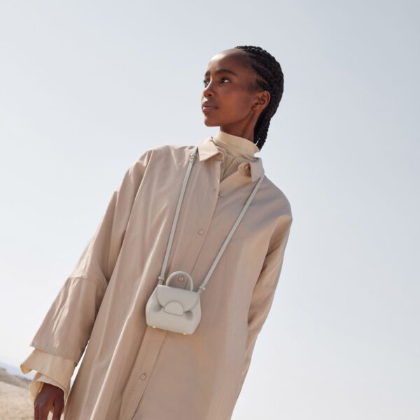 Polène Numéro Un Micro in Chalk Numéro Un Micro in Chalk - Mini Bags - Parisian Luxury Leather Bag at Coveti