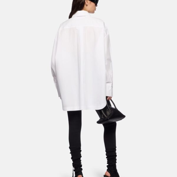 Attico white and navy blue top