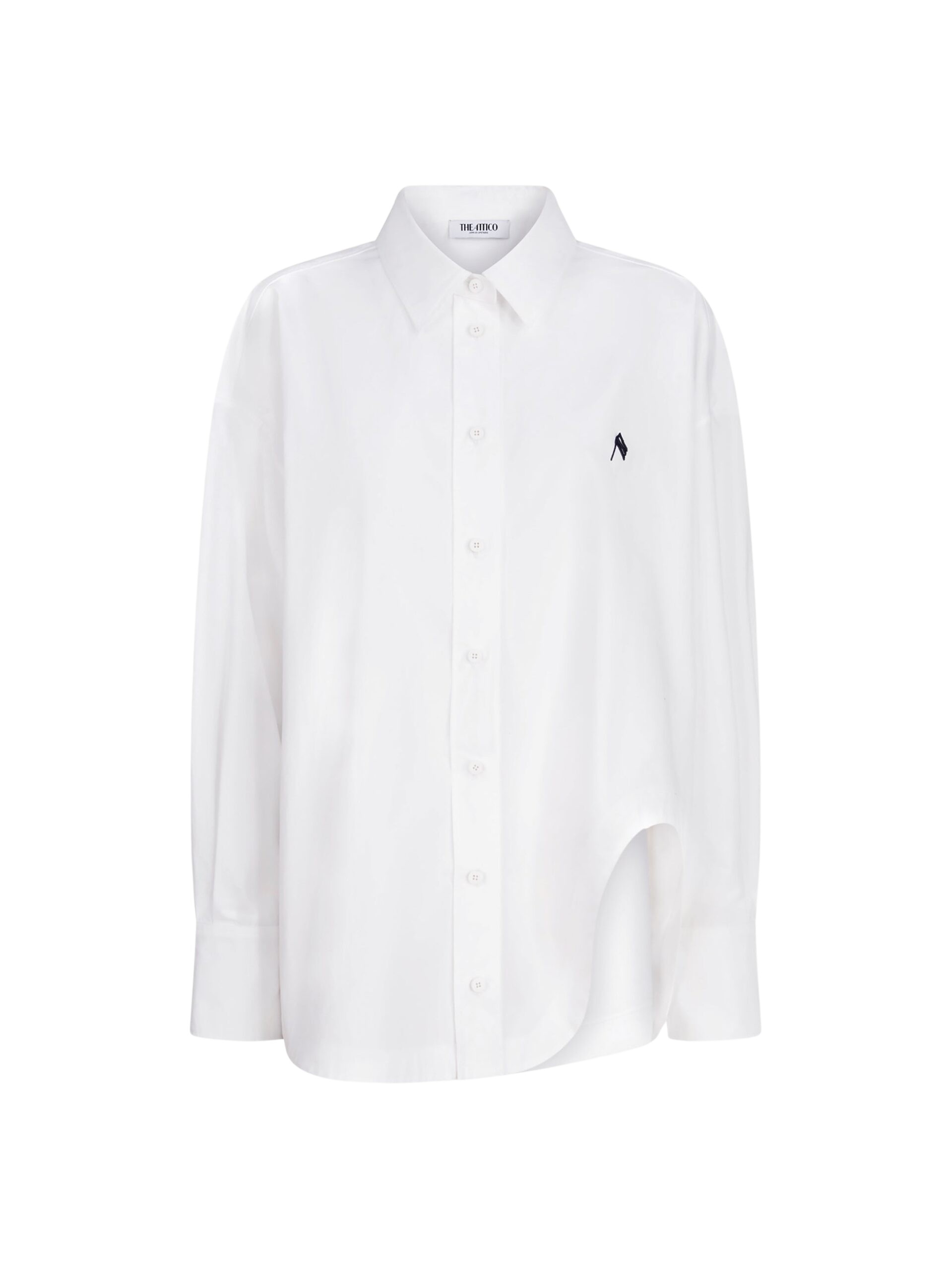 The Attico White and navy blue shirt
