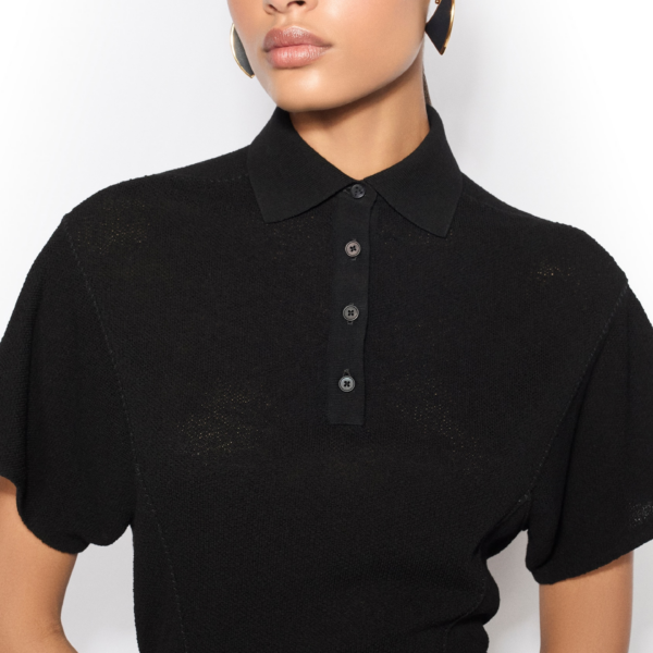Alaïa Wool Blend Polo Dress - ALAÏA Dresses - Laser Cut Luxury - Shop at Coveti